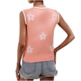 thumbnail image 4 of IROINID Chandail Sans Manches pour Femmes, Col en V, Couleur Unie, Confortable, Longueur Courte, 4 of 9