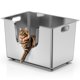thumbnail image 1 of Caja de arena para gatos Ptlom cerrada de acero inoxidable XXL, 1 of 8