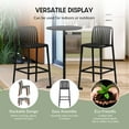 thumbnail image 5 of WestinTrends Playa 29.5" Outdoor Modern Polypropylene Plastic Patio Bar Height Stools (Set of 2), Black, 5 of 16