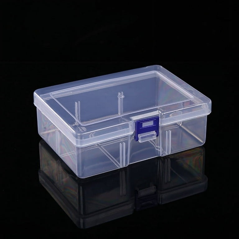 Small Plastic Container, Seamless Edges Easy to Open Close Safe  Transparent Storage Box Waterproof 5 Pcs for Crafts : Beauty & Personal Care