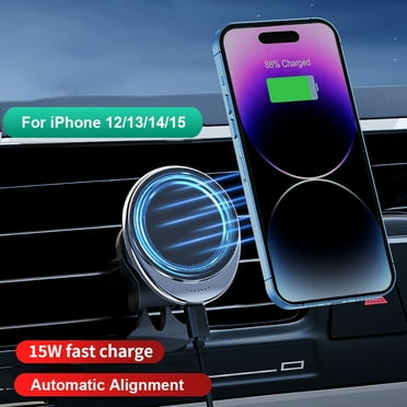 for MagSafe Car Mount Charger, 15W Fast Charging Strong Magnetic Phone Holder for Car, Car Phone Mount Air Vent Wireless Car Charger for iPhone 16/15/14/13/12 Car Accessories