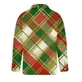 thumbnail image 4 of Christmas Plaid Shirts For Women Lapel Button Down Cute Xmas Graphic Print Tops Casual Loose Holiday Blouse (XL, Green-C), 4 of 7