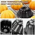thumbnail image 4 of 4 Pack  4 Inch  Nonstick Mini Bundt Cake Pans, Black Carbon Steel Fluted Molds for Baking Cupcakes, Brownies, and Tarts, 4 of 7