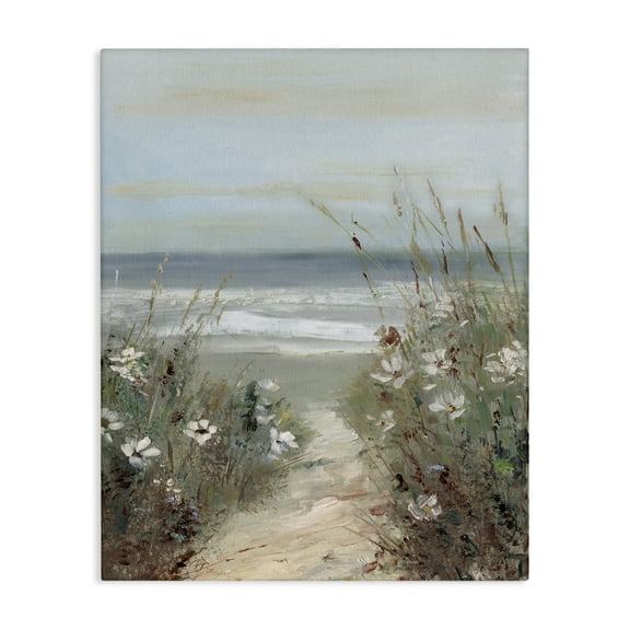 Stupell Industries Wildflower Coastline Path Canvas Wall Art, design by Sally Swatland, 48 x 36