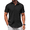 Black, variant on Short Sleeve Button Up Shirts Men Casual Button-Up Shirt for Men Stylish Summer Vacation Shirts No Tuck