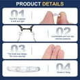 thumbnail image 4 of Eyeglass Nose Pad Thickness Anti-Slip Glasses Nose Grips Double Hole Insertion Glasses Nose Pads for Plastic Frames Clear, 4 of 7