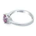 thumbnail image 3 of BERRICLE Sterling Silver Solitaire Rings Purple Round Cut Cubic Zirconia CZ Promise Ring for Women, Rhodium Plated 0.8 Carat Size 4, 3 of 8