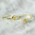thumbnail image 3 of Princess Cut Yellow Topaz Bands 18K Gold Plating Womens Wedding Tail Ring Sz 4-9, 3 of 5