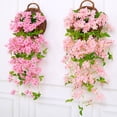 thumbnail image 4 of 100cm Artificial Winter Jasmine Hanging Flower Vines , Trailing Silk Floral Vines Fake Greenery Garlands,Non-Fading UV-Resistant Vines for Home Wall Balcony Garden Indoor Outdoor Decor,Blue, 4 of 9