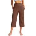 thumbnail image 2 of 2026 Capri Pants for Women High Waisted Workout Yoga Capris Leggings Straight Leg Athletic Cropped Pants with Pockets, 2 of 6