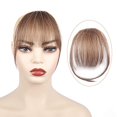 thumbnail image 4 of Bangs Pince à Cheveux Frange en Cheveux Humains Frange à Air Postiche pour Femmes Pince Frange Frange Cheveux Réels Frange Légère Frange Nette avec Tempes Frange une Pièce Extensions de Cheveux pour la Fête (Marron Clair 6#), 4 of 7