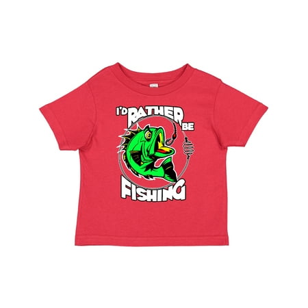 

Inktastic I d Rather Be Fishing Gift Toddler Boy or Toddler Girl T-Shirt