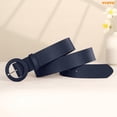 thumbnail image 4 of WHIPPY Women's Wide Leather Belt for Jeans Pants Dresses Ladies Belts with Round Buckle, 4 of 6