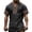 Dark Gray, variant on Medieval Viking T-Shirt for Men Ethnic Printed Summer Boho Short Tee Retro V Neck Cotton Linen Beach Hippie Shirt