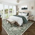 thumbnail image 3 of BERTHMEER 5'x7' Area Rugs for Living Room Vintage Green Carpets Bedroom Kitchen Rugs Non Slip Washable Office Dining Room Dorm Oriental Distressed Throw Rugs, 3 of 6