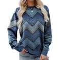 thumbnail image 4 of Women Pullover Top, Fashion Casual Fit Pullover Top Round Neck For Dating, 4 of 5