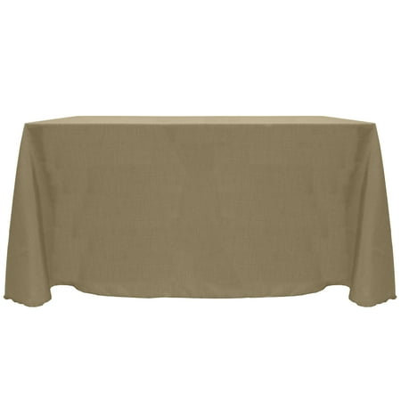 

Ultimate Textile (3 Pack) Reversible Shantung Satin - Majestic 90 x 132-Inch Rectangular Tablecloth - for Weddings Home Parties and Special Event use Cafe Khaki