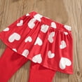 thumbnail image 6 of Baby Girls' Toddler 2-Piece Fleece Sweatshirt and Leggings Skirt Set 2-6T Kids Love Heart Valentine Fall Outfits, 6 of 9
