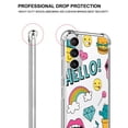 thumbnail image 3 of Chat Expression Set Clear Case for Samsung Galaxy S21 Plus,Aesthetic Art Design Case for Men Women,Unique Trendy Transparent TPU Bumper Case Cover, 3 of 5