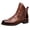 Brown, variant on Men's Retro Leather Chelsea Boots Side Zipper Ankle Boots Slip On Low Heel Business Casual Chukka Dress Boots (Black, 11)