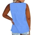 thumbnail image 4 of QWERTYU Summer Tank Tops for Women Loose Trendy with Button Women's Sleeveless Shirts Women's Tunic Tops for Leggings Clearance Plus Size Light Blue 5X, 4 of 6