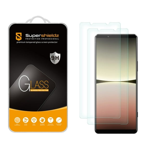 (2 Pack) Supershieldz Designed for Sony Xperia 5 V Tempered Glass Screen Protector, Anti Scratch, Bubble Free
