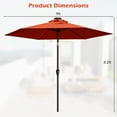 thumbnail image 2 of Costway 9FT Patio Solar Umbrella LED  Steel Tilt W/ Crank Orange, 2 of 9