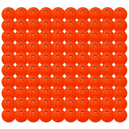 Franklin Sports X-40 Outdoor Pickleballs - Official Size - Ember - 100 Pack