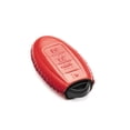 thumbnail image 3 of Vitodeco Leather Smart Key Fob Case Cover Protector - Compatible with Nissan | Compatible with Infiniti - (2007 - 2022 Models) - 4 Buttons, Red, 3 of 5