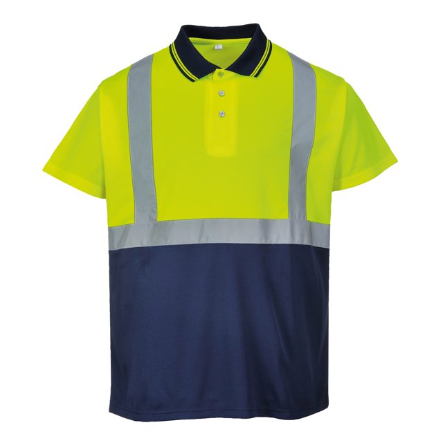 Portwest - Polo de manga corta para hombre (Amarillo/marino)