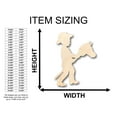 thumbnail image 2 of Unfinished Wood Cowboy Kid Shape - Craft - up to 36" DIY 42" / 3/4", 2 of 3