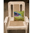 thumbnail image 2 of Carolines Treasures JMK1226PW1818 Green Heron Canvas Fabric Decorative Pillow  18H x18W multicolor, 2 of 2