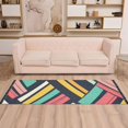 thumbnail image 2 of Yayeee Hallway Runner Rug 2'x6' Non Slip Machine Washable with Rubber Backing, Red Geometric, 2 of 8