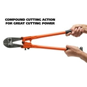 GreatNeck Steel Bolt Cutters, Orange, 24 inch