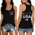 thumbnail image 6 of Sewkxo 4th of July Independence Day Tanks Tops Womens 250 Anniversary USA Patriotic Crew Neck American Flag Print Tanks Tops,Black L, 6 of 6