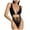 Black, variant on Winter Savings Clearance! Lindreshi One Piece Swimsuits for Women Bikini Black Mesh Hollow Lace-up One-Piece swimsuit Sleeveless Sexy Elastic Tigh