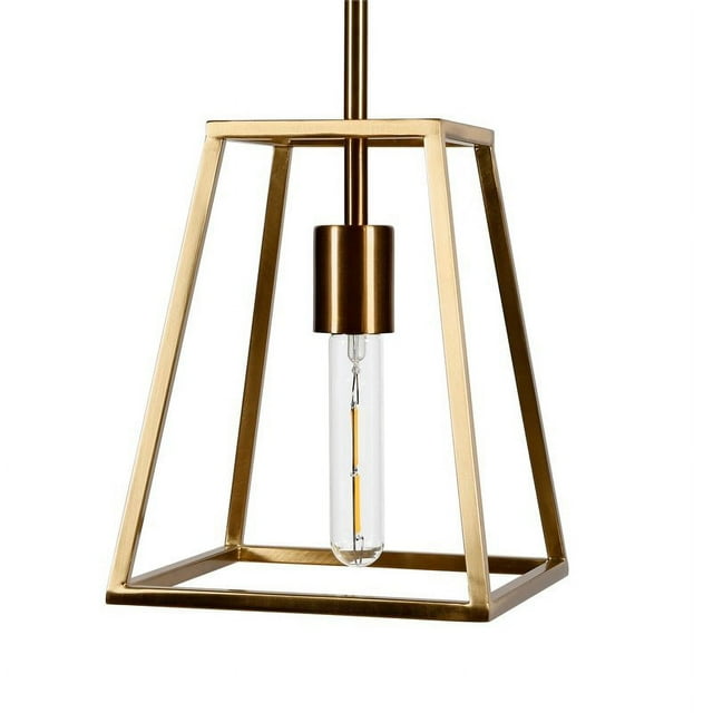 Henn&Hart 8" Brass Metal Pendant