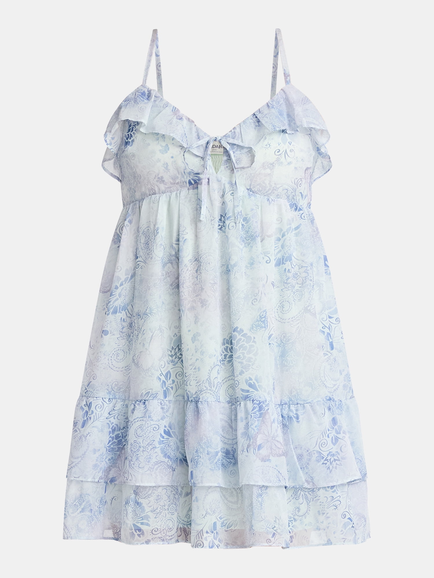 No Boundaries Ruffle Tier Mini Dress, Women's