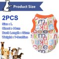 thumbnail image 2 of 2pcs Summer dog vest pet clothing Thin style small milk dog clothes small dog Teddy puppies Bichon Summer - L, 2 of 5