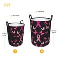 thumbnail image 3 of Balery Breast Cancer Cesta de ropa redonda con asas, impermeable, independiente, para ropa, juguetes, dormitorio y familia-Small, 3 of 6