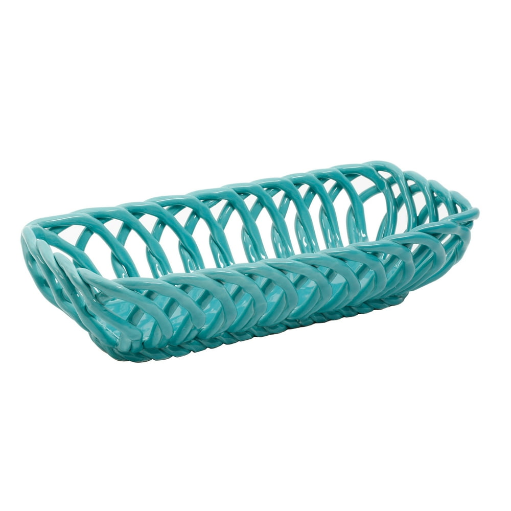 The Pioneer Woman Timeless Beauty 10.7Inch Turquoise Bread Basket
