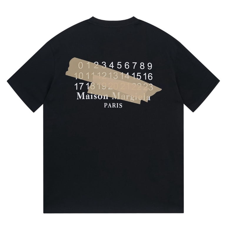 HNQY MM6 Tape Digital Printed Short-Sleeved T-shirt XS Size 