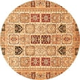 thumbnail image 1 of Ahgly Company Indoor Round Abstract Orange Modern Area Rugs, 3' Round, 1 of 4
