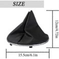 thumbnail image 2 of Black Leather Gear Shift Boot with Chrome Knob for Fiat 500 500C 2007-2015, 2 of 4