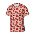 thumbnail image 5 of Vsdgher Tomatoes Print Men's Dry Fit Mesh Athletic Shirts Moisture Wicking Tennis T-Shirt Tops, 5 of 9