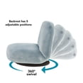 thumbnail image 4 of Loungie Adriano Plush Recliner/Floor Chair, Blue, 4 of 8