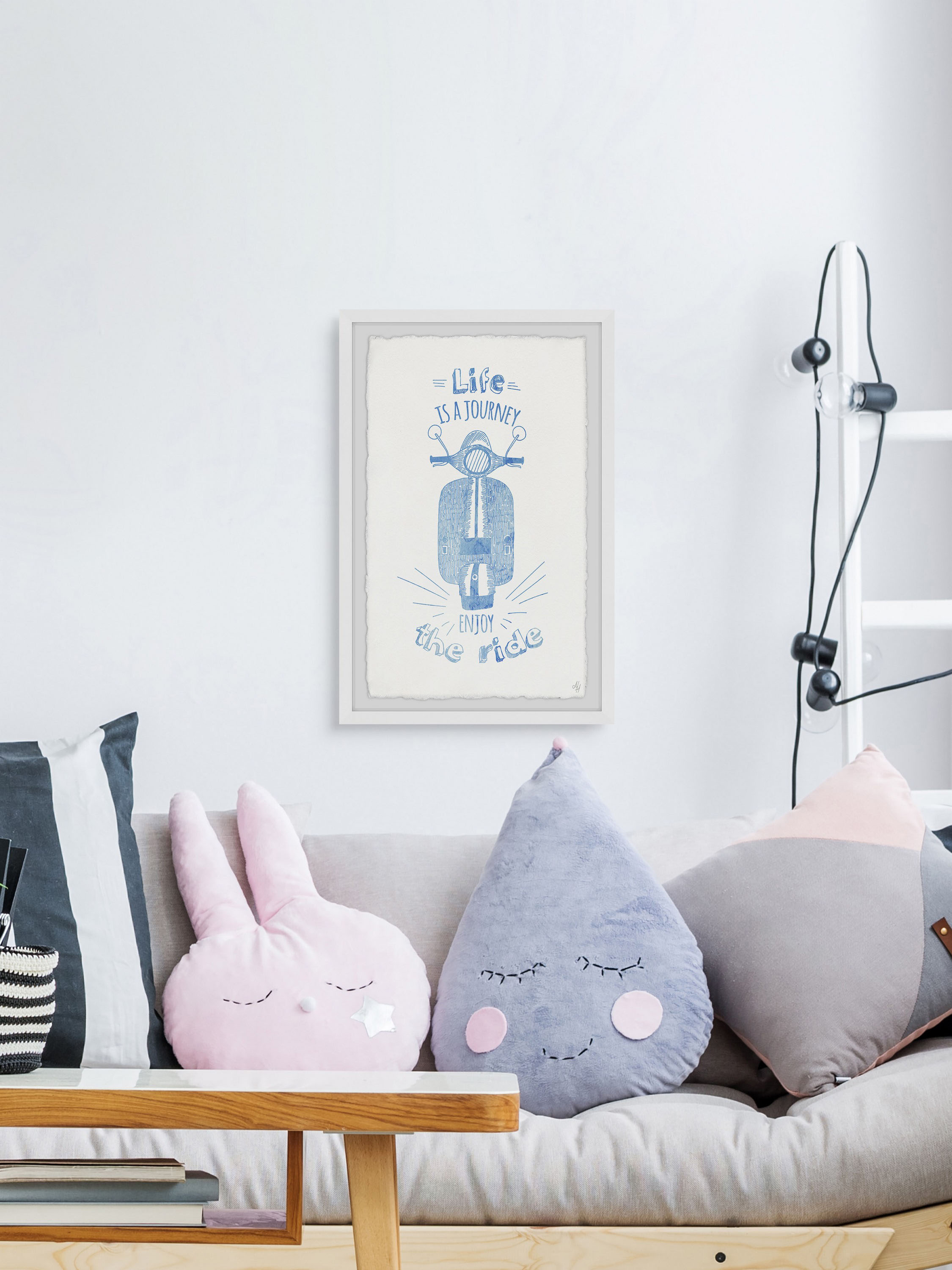 Marmont Hill Life Is A Journey, Enjoy The Ride Framed Wall Art, 16.00" x 1.50"