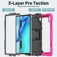 thumbnail image 3 of XYX For MatePad SE 2024 Case 11 inch AGS6-W00, 3in1 Heavy Duty Shockproof Tablet Case with Stand, Shoulder Strap, Rose, 3 of 7