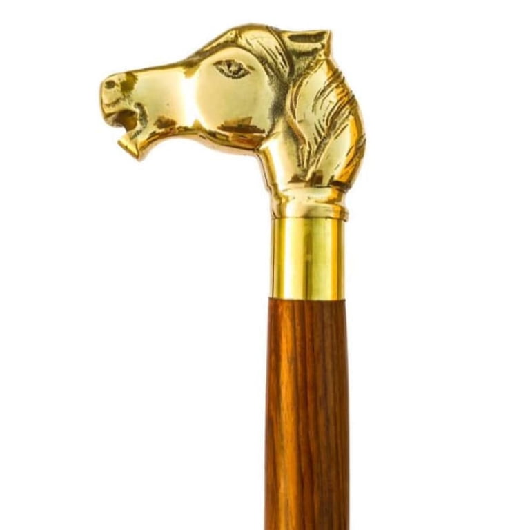 Antique Nebula Wolf Head Designer Handle Wooden Vinta Antique Nebula Wolf Head Designer Handle Wooden Vinta