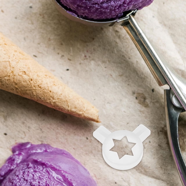 RUNROTOO 2Pcs Ice Cream Machine Nozzle For Ice Cream Maker Accessories Plastic Hexagonal Star Shaping Family Gatherings